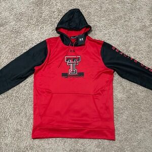 Texas Tech Red Raiders Hoodie Mens XL Red Black Under Armour Sweatshirt NCAA